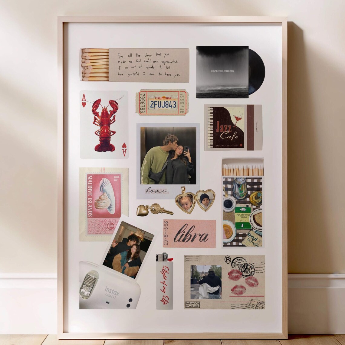 Matchbox Matchbook Couples Gift Poster Print