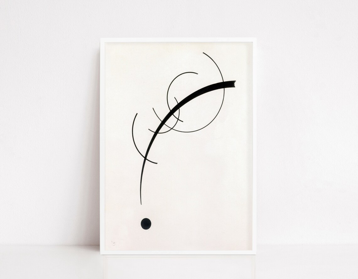 Kandinsky Free Curve To The Point Vintage Poster