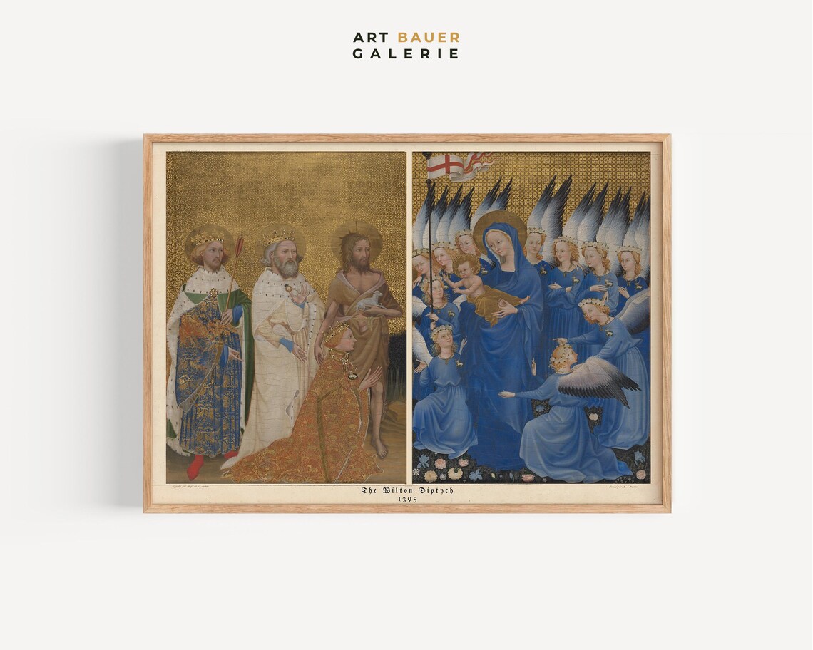 Wilton Diptych 1395 Richard II Virgin Child Medieval English Altarpiece Poster - Image 4