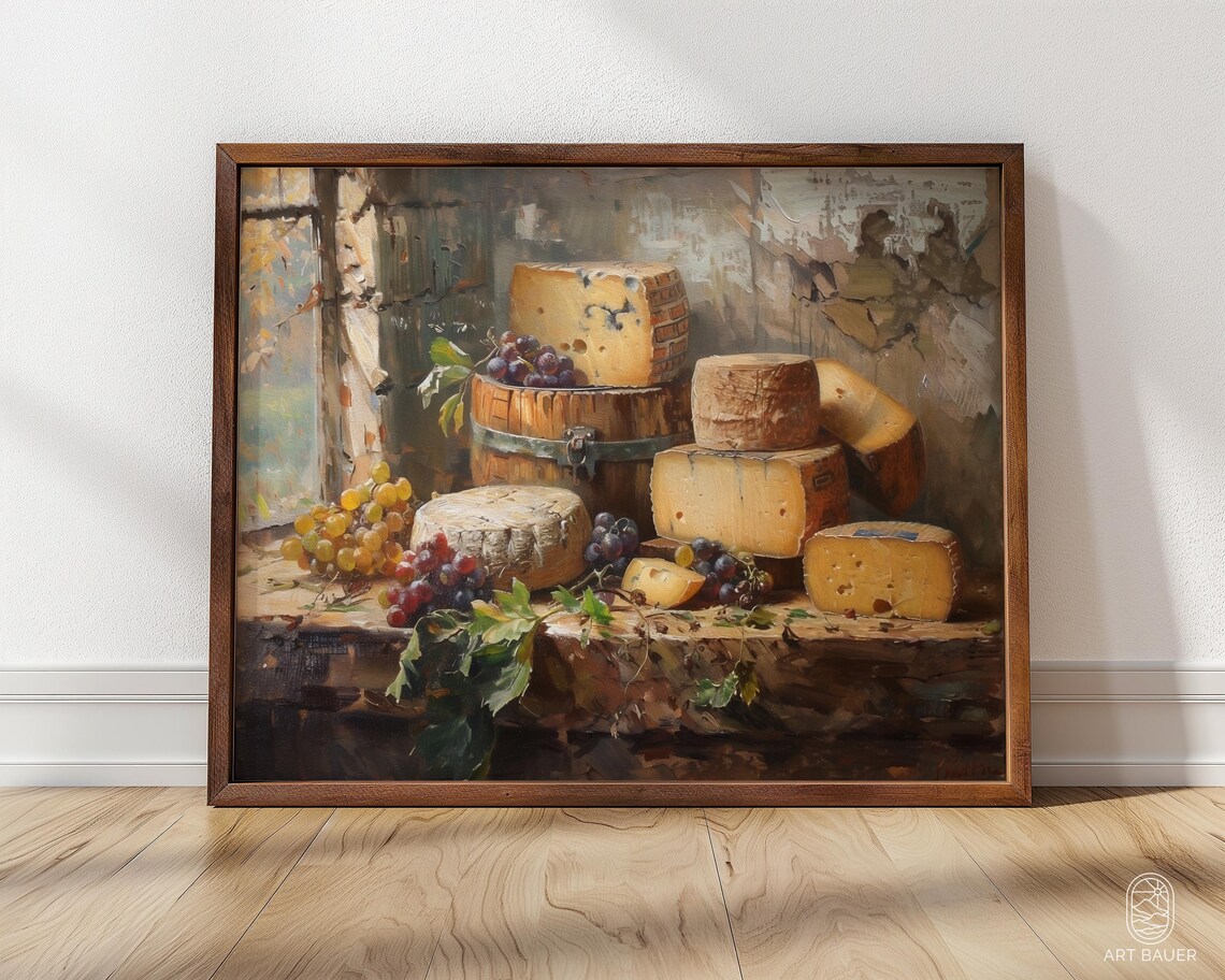 Cheese Farmhouse Rustic Kitchen Wall Art Print - Image 4