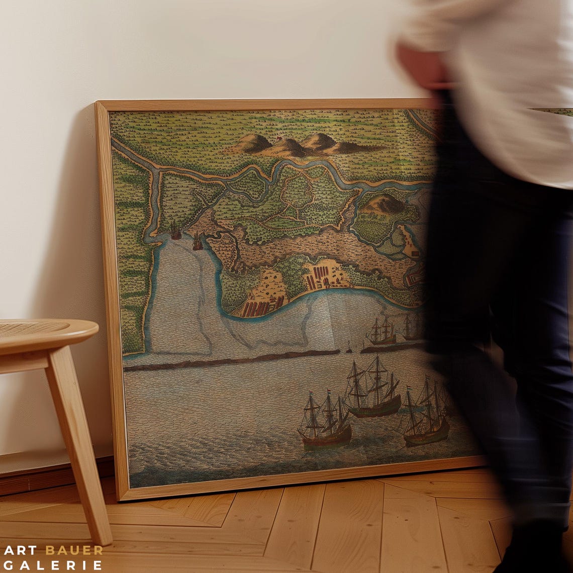 Cabo St Augustin 1651 Antique Map Brazil Bay Nautical Chart Wall Art - Image 2
