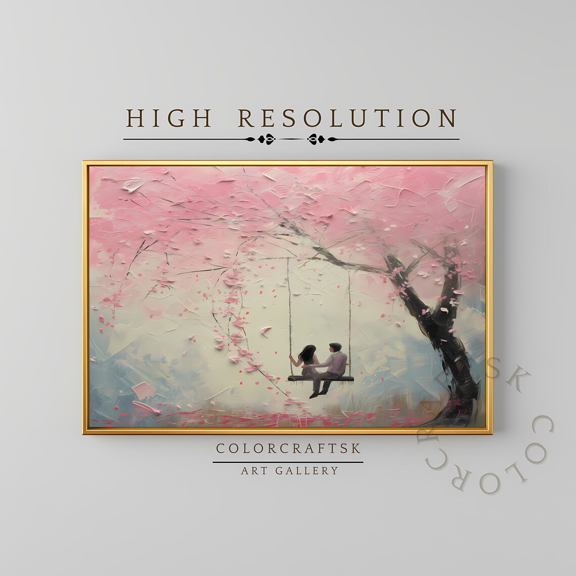 Valentines Day Romantic Painting, Home Decor