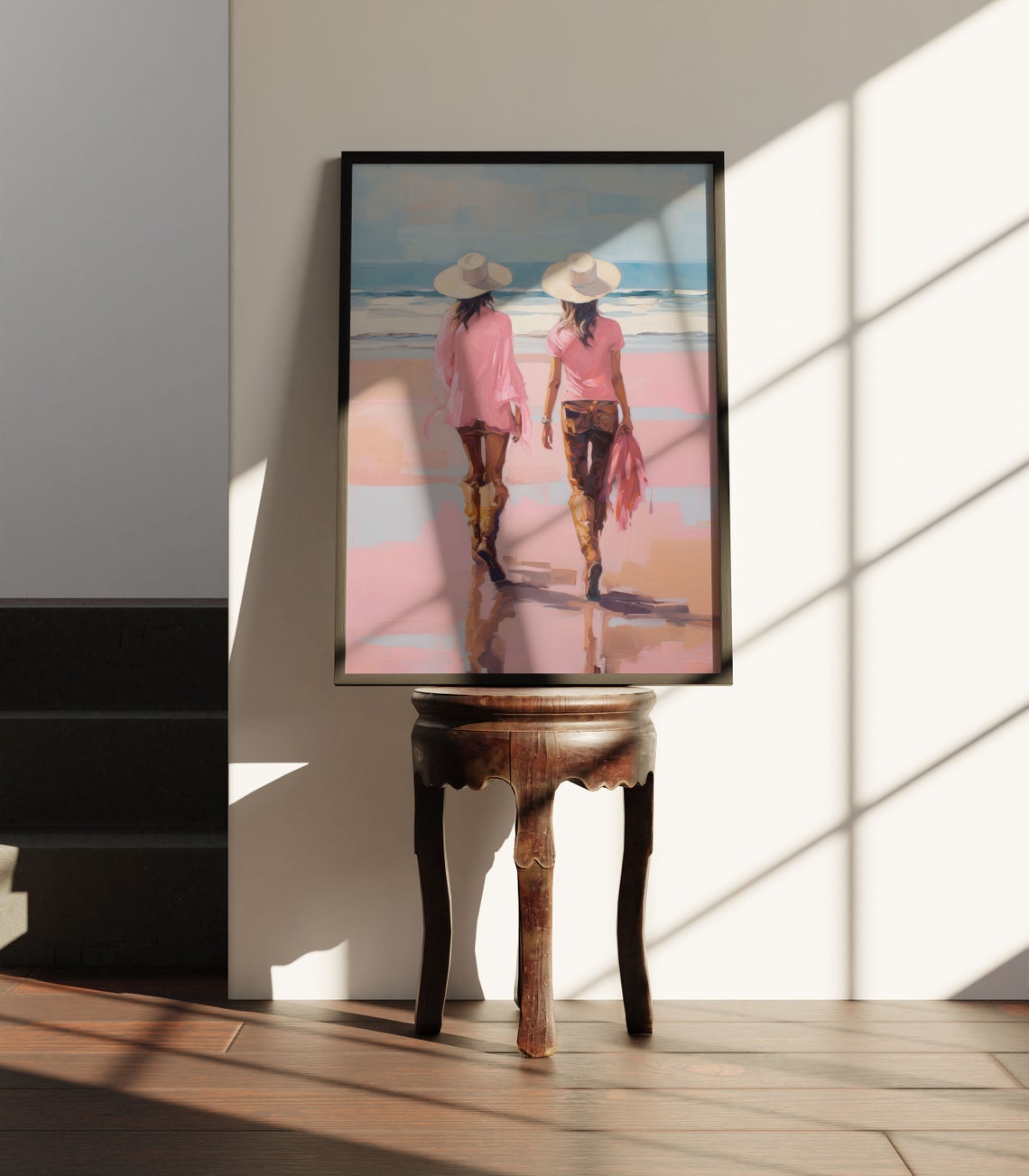 Dorm Western Girl Wall Art Coastal Cowgirls Preppy Print Oil Painting Poster Sorority Wall Art Maximalist Decor - Image 3