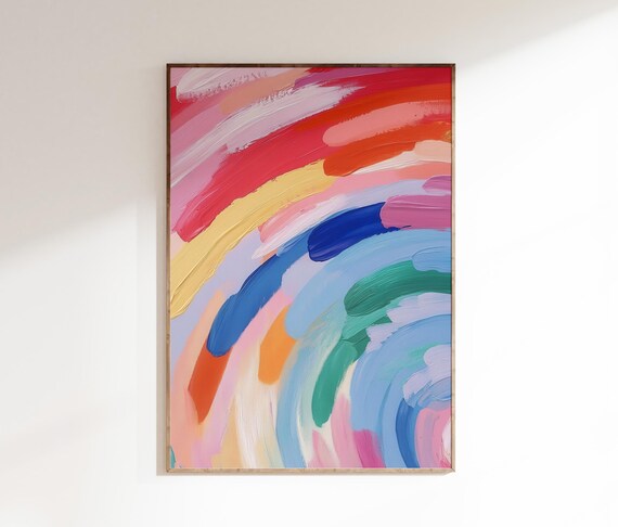 Maximalist Wall Art Eclectic Abstract Colourful Trendy