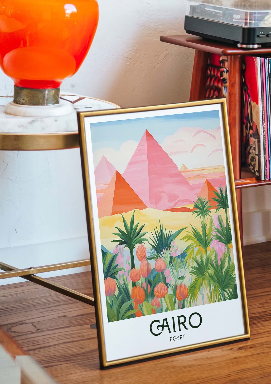 Egypt Pyramids Cairo Travel Poster, Home Decor - Image 2