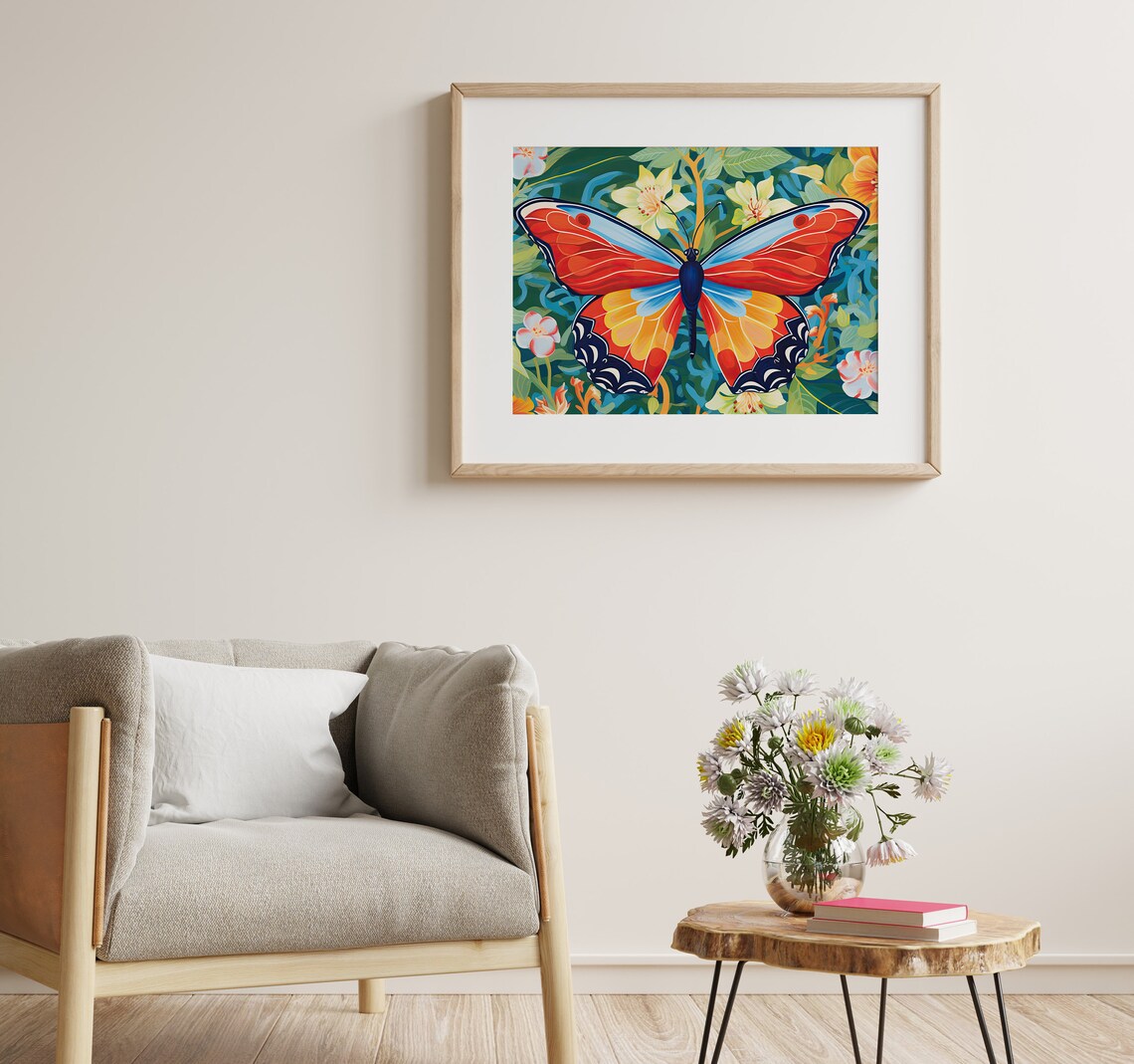 Butterfly Art, Maximalist Eclectic Summer Poster - Image 3