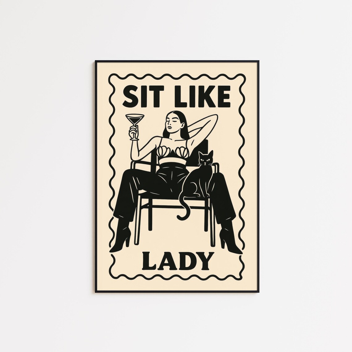 Sit Like Lady Powerful Femme Boss Energy Wall Art