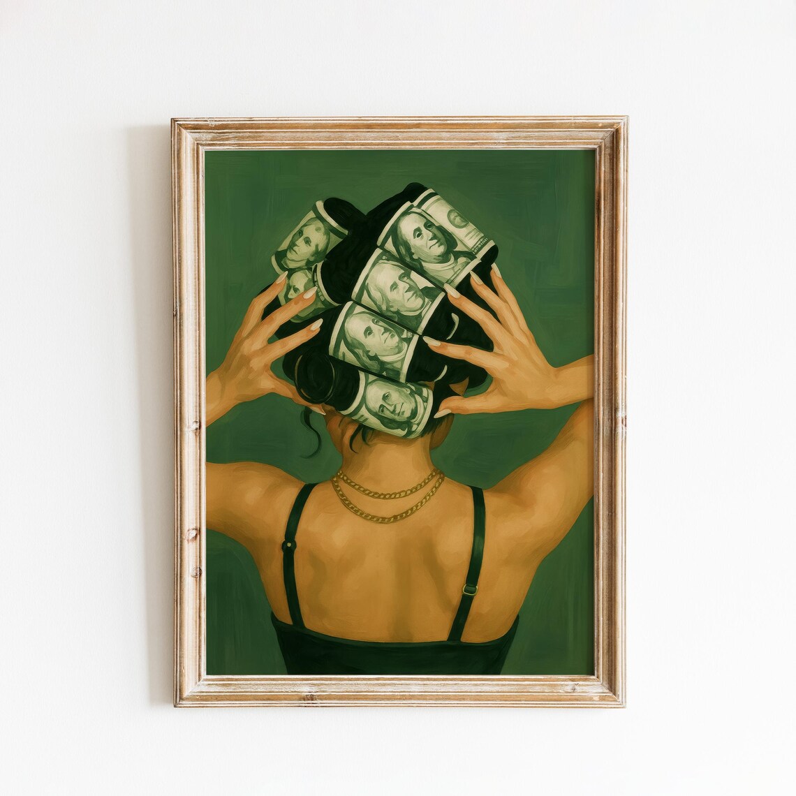 Money Rollers Poster Feminine Power Wall Art In Green