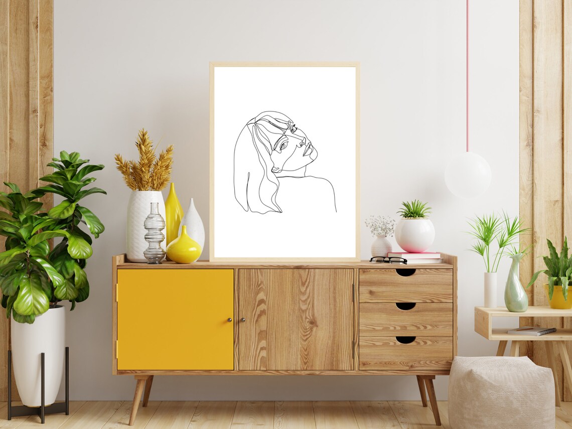 Woman Face Continuous One Line Art Minimalist Portrait Poster - Image 4