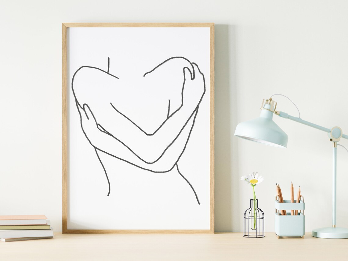 Naked Woman One Line Art Print Minimalist Line Art Drawing Line Art Wall Decor Woman Outline Art Minimalist Decor Feminine Wall Art Art - Image 4