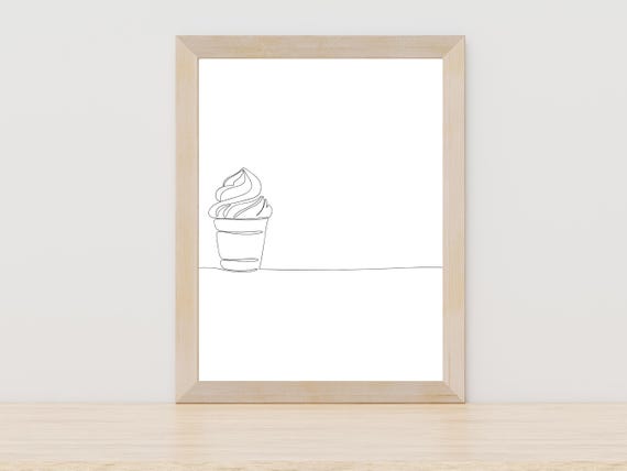 Ice Cream Line Art
