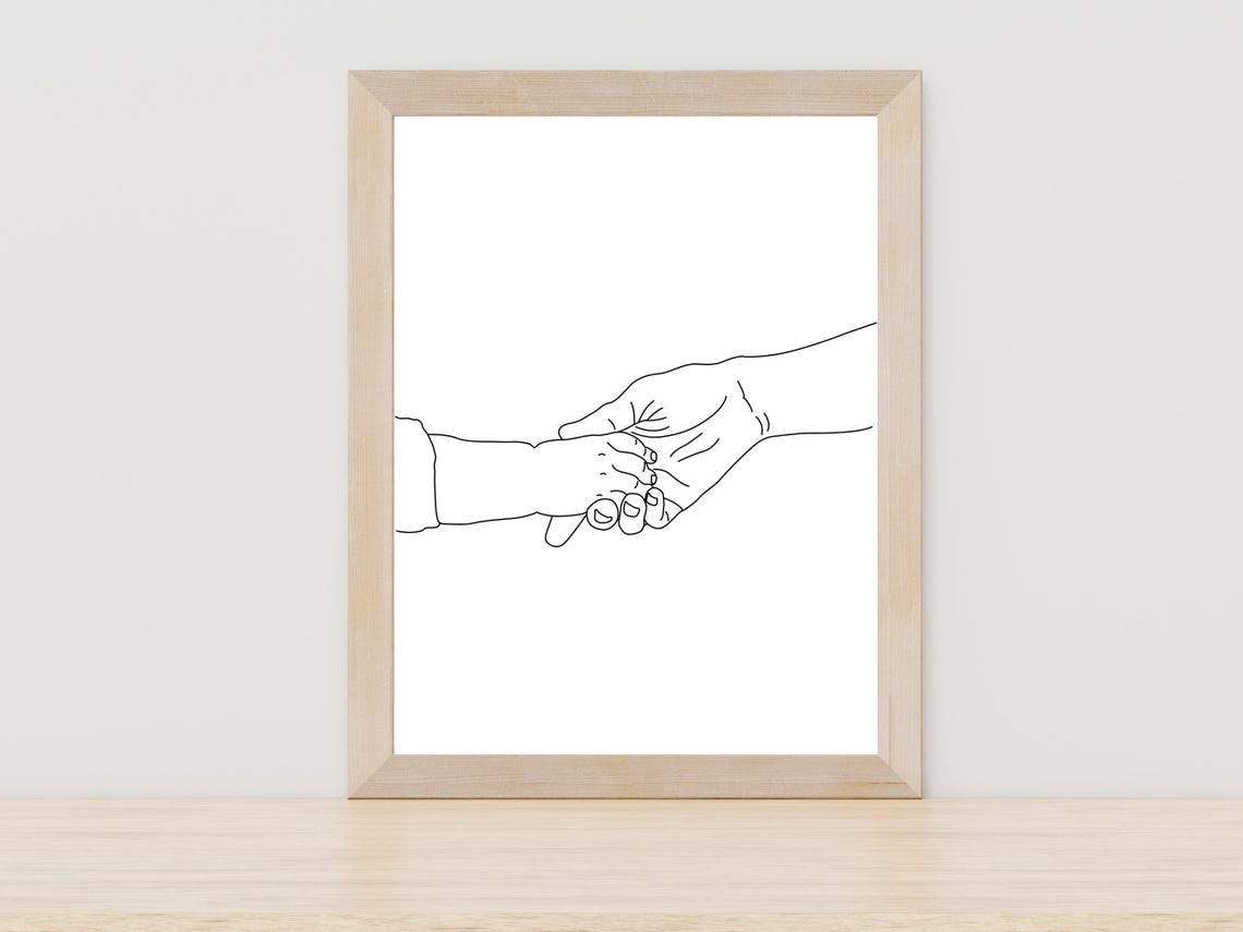 Mom And Baby Nursery Line Art Print Minimalist Nursery Art Print Mother And Child Line Art Baby Room Decor Print Gift For New Mom Newborn