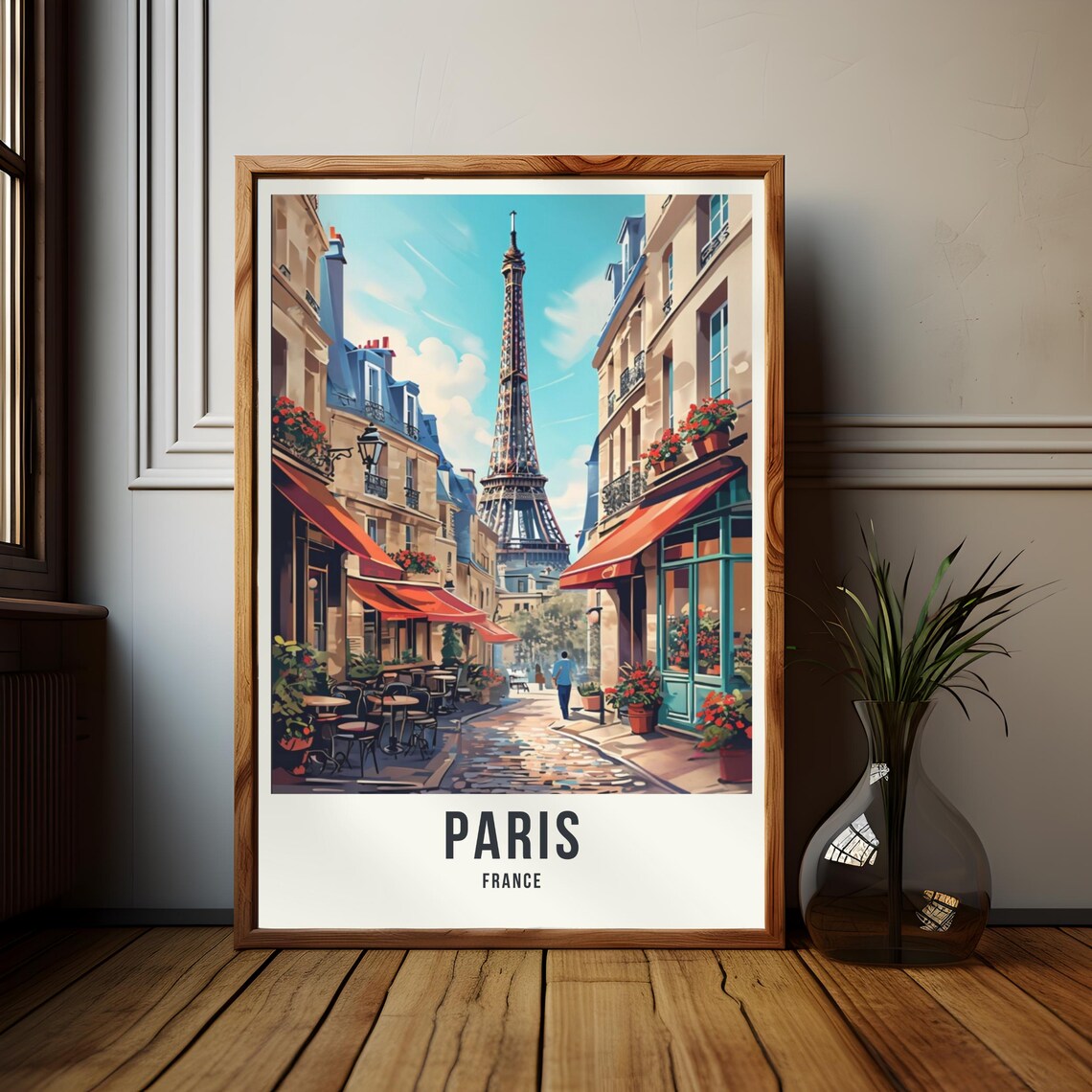 Paris Eiffel Tower Travel Poster, Parisian Decor - Image 2