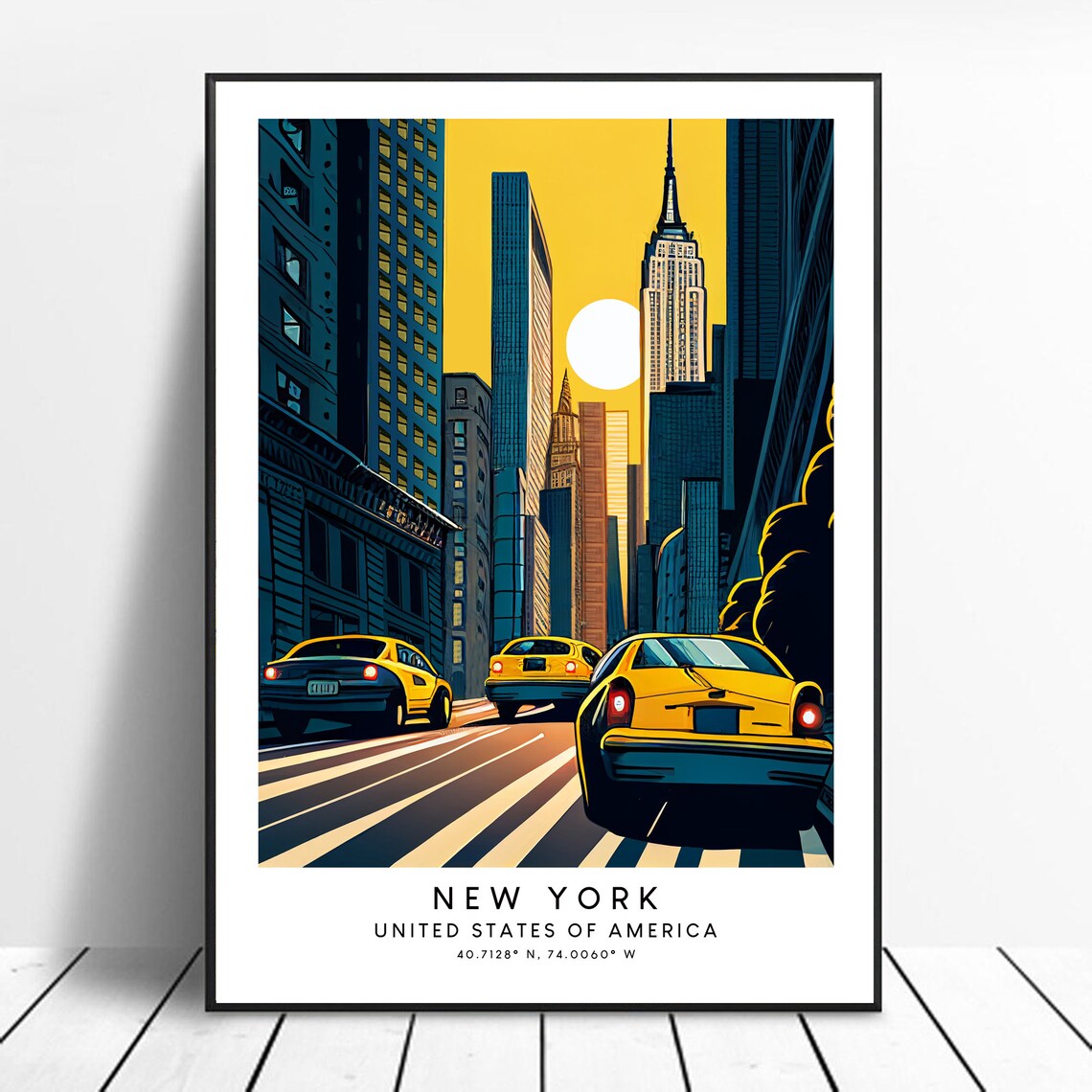 New York Travel Poster, Minimalist City Gift