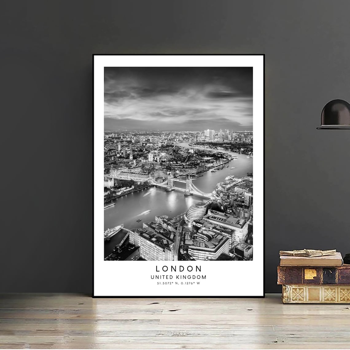 London Travel Poster, Minimalist Black And White - Image 2