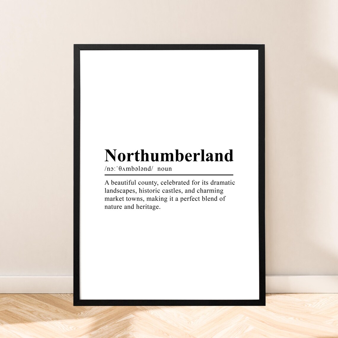 Northumberland Travel Poster, Northumberland Art Print