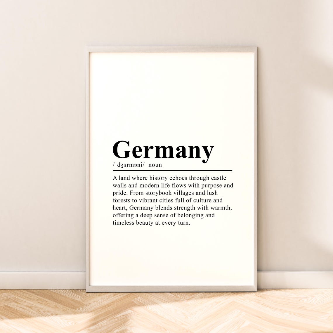 Germany Minimalist Travel Poster, Wall Art Print