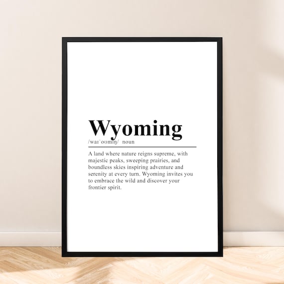 Wyoming State Frontier Spirit Majestic Peaks Definition Poster
