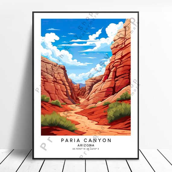 Paria Canyon Print Colourful Poster Abstract Art Minimalist Wall Christmas Gift
