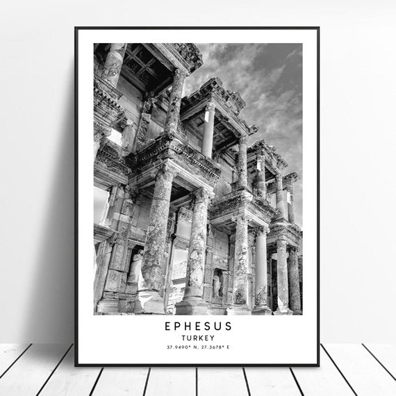 Ephesus Ancient City Minimalist Travel Poster