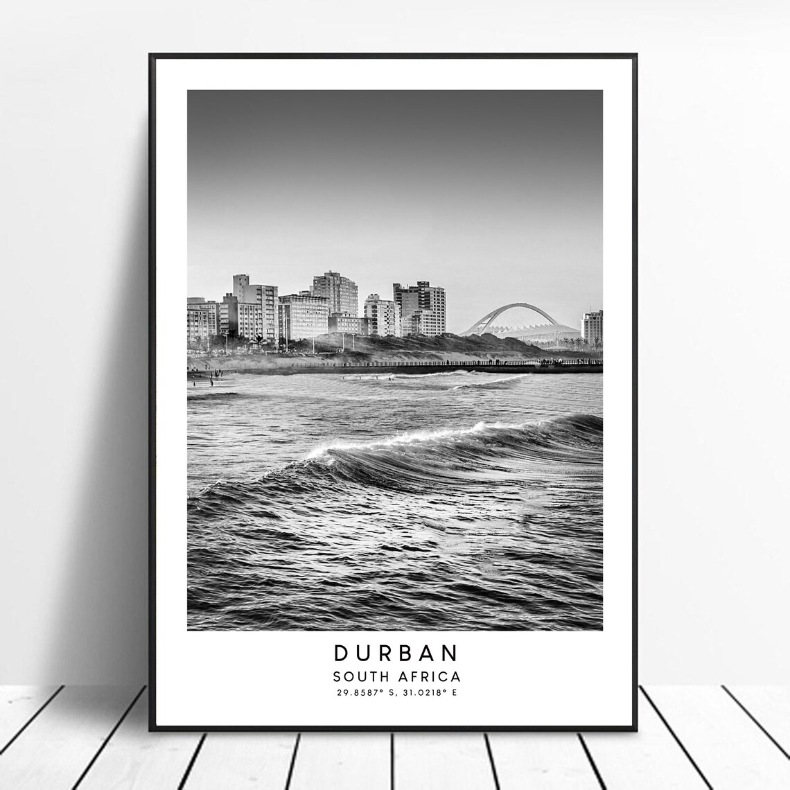 Durban Minimalist Travel Poster, South Africa