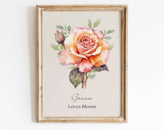Birth Month Flower Custom Family Botanical Print