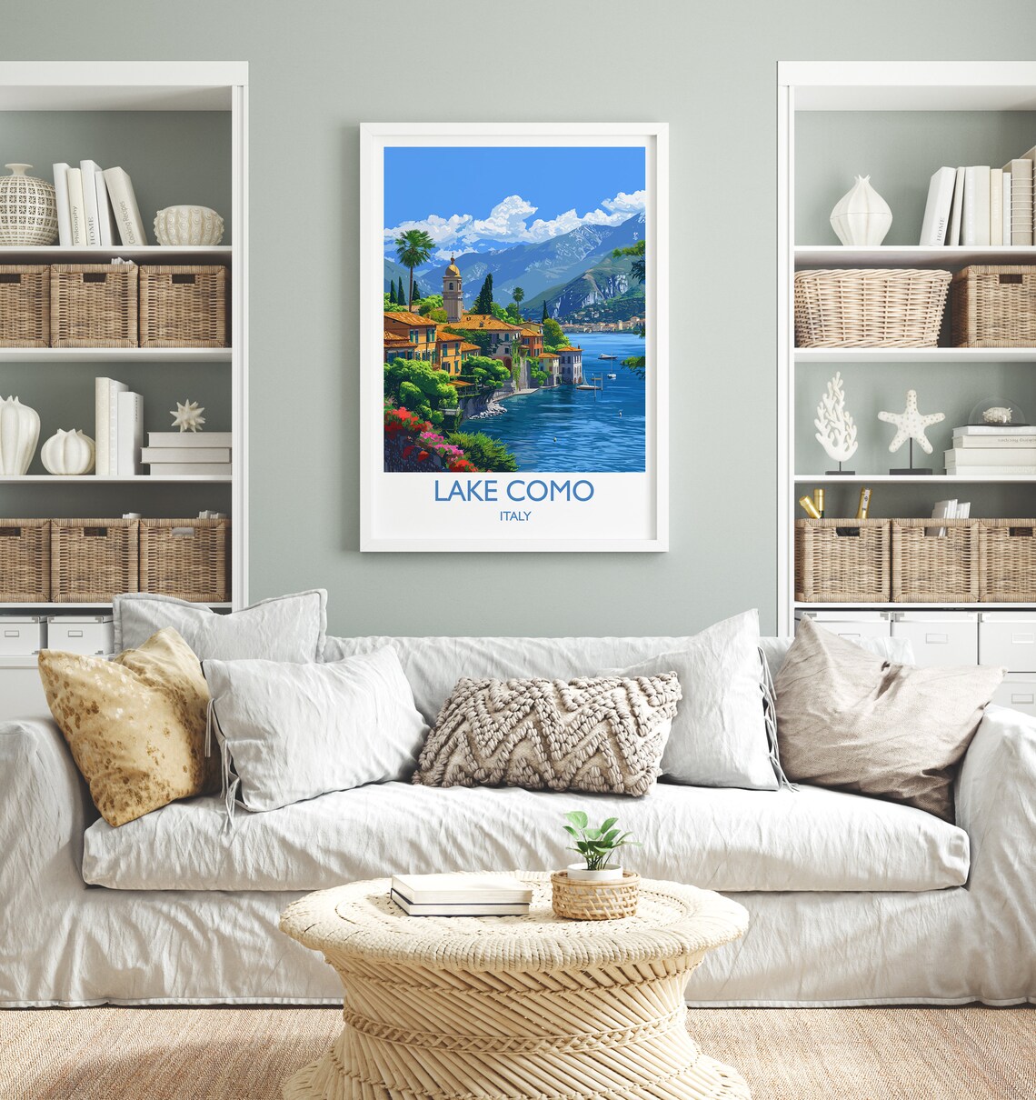 Lake Como Travel Poster, Italy Travel Print - Image 2
