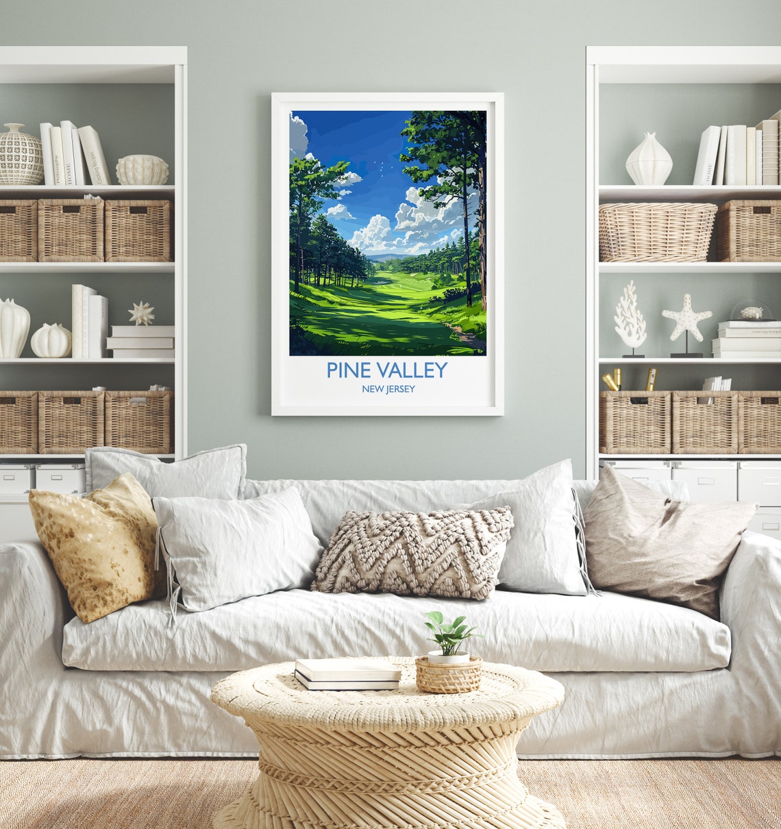Pine Valley New Jersey Golf Course Pine Fairway Vintage Poster - Image 4
