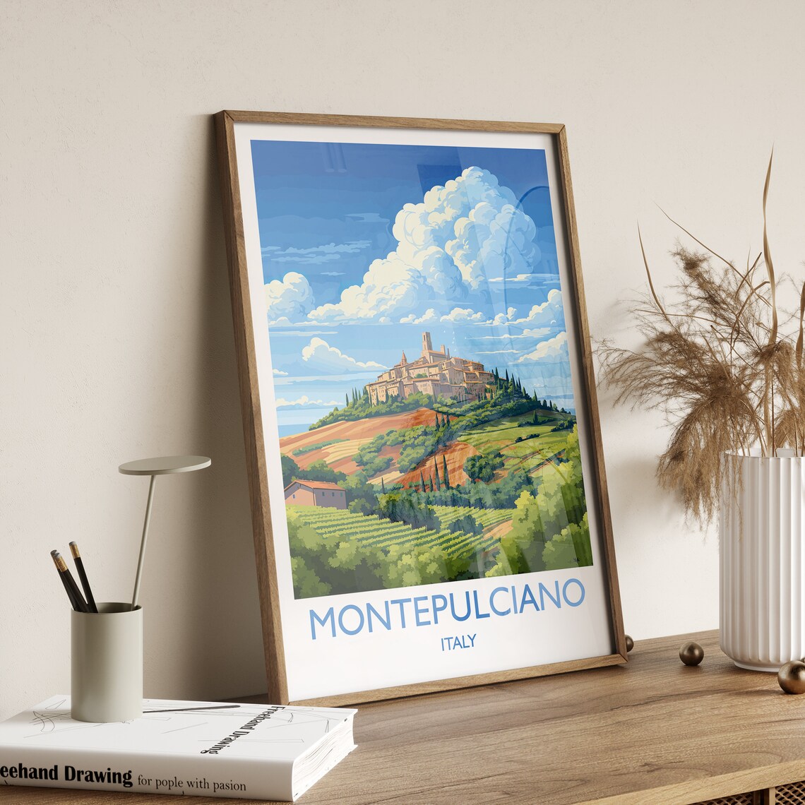 Montepulciano Travel Poster, Italy Art Print - Image 2