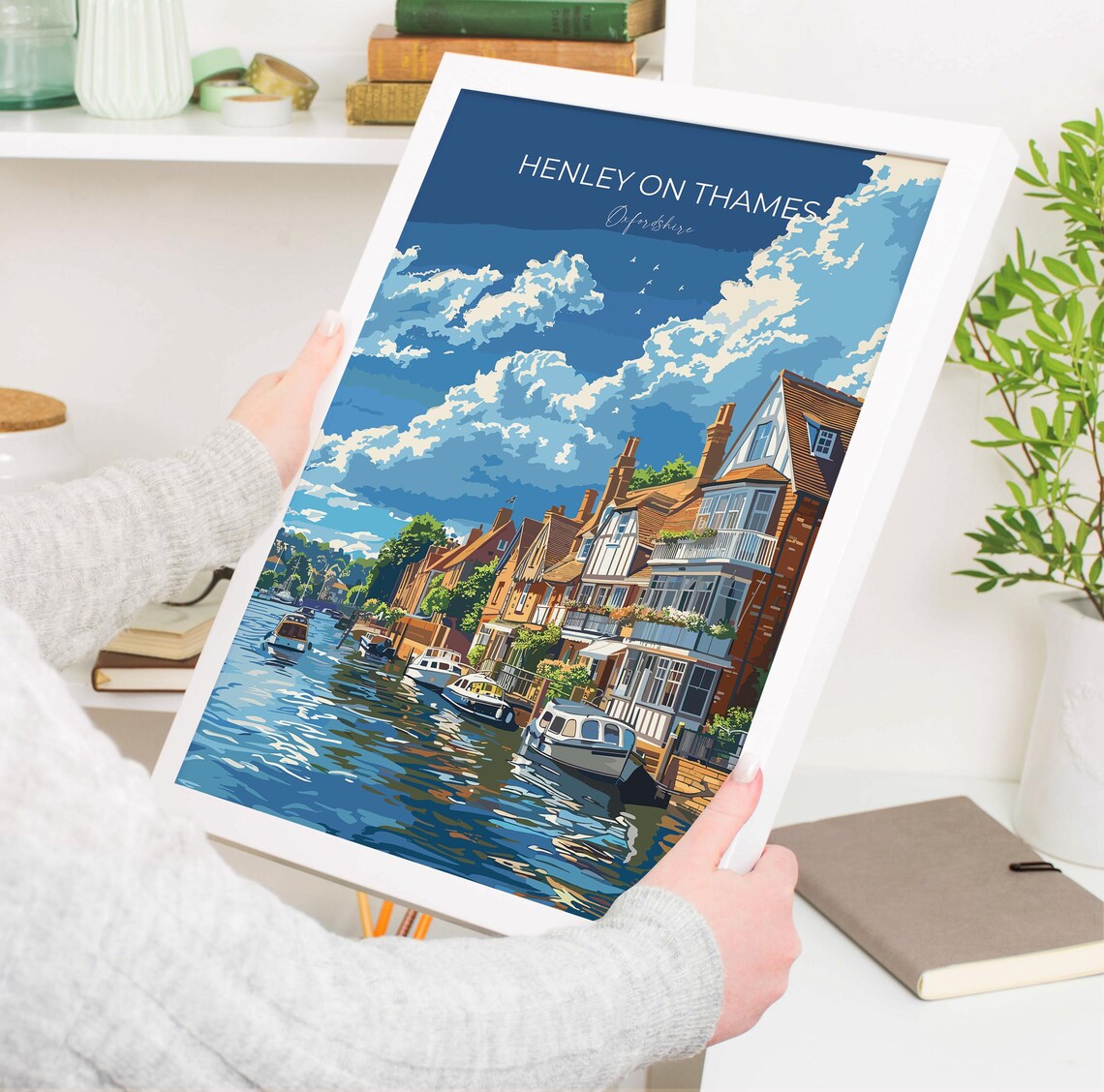 Henley On Thames Travel Poster, Oxfordshire Countryside - Image 6