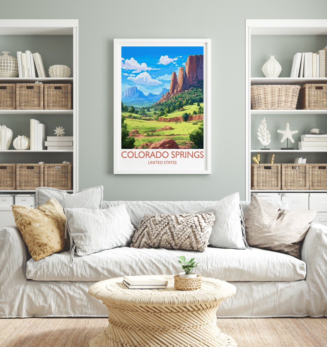Colorado Springs Travel Print Travel Poster Of Colorado Springs Colorado Usa Colorado Springs Travel Gift - Image 4