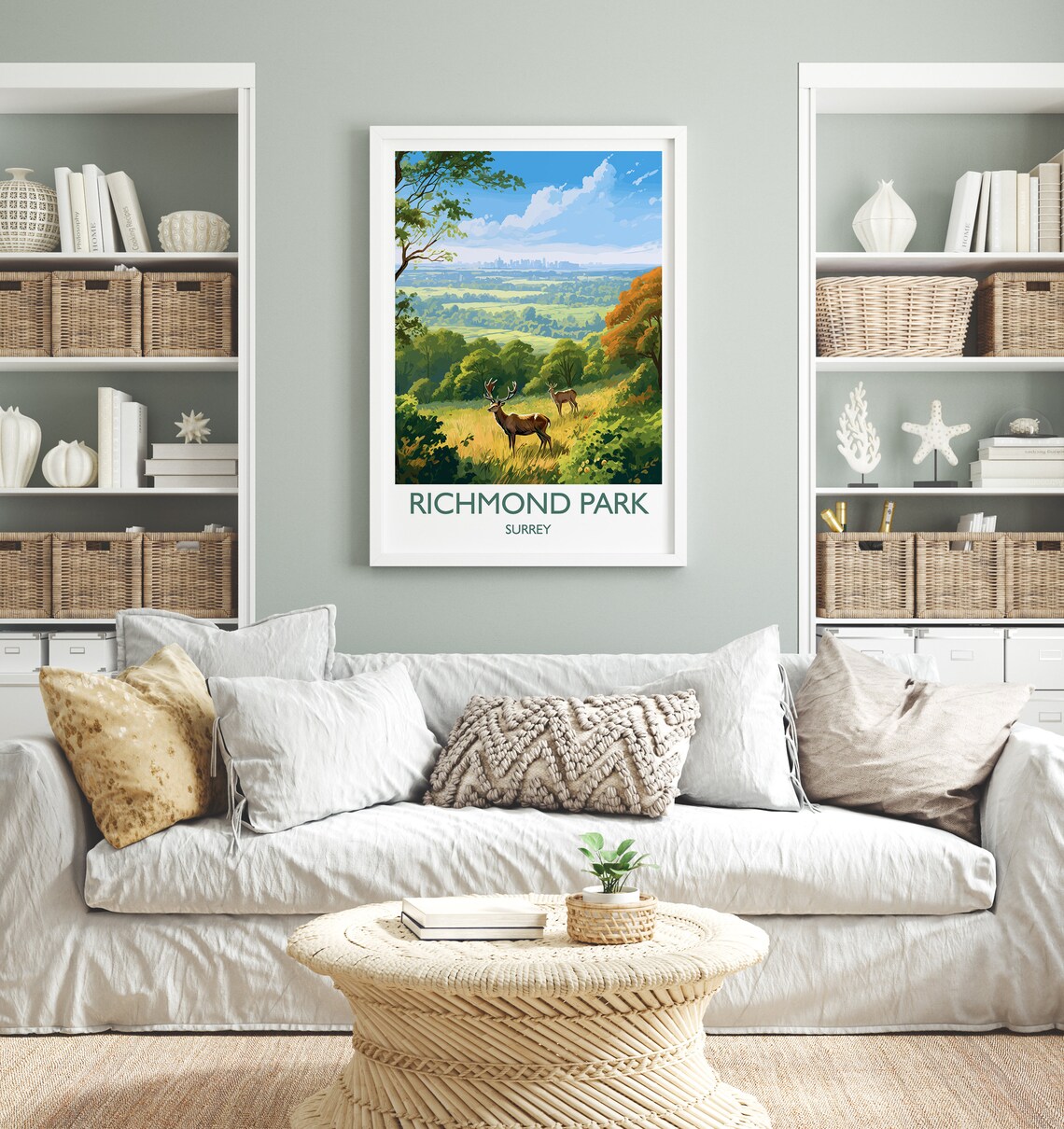Richmond Park Surrey London Travel Poster - Image 4