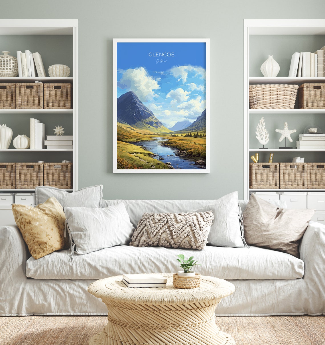 Glencoe Scotland Dramatic Mountain Valley River Scene Poster - Image 4