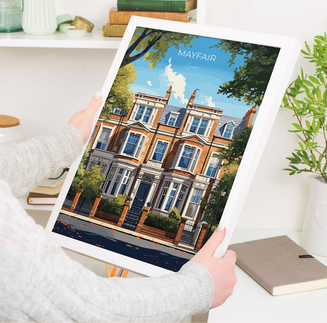 Mayfair London Travel Poster Art Print - Image 5