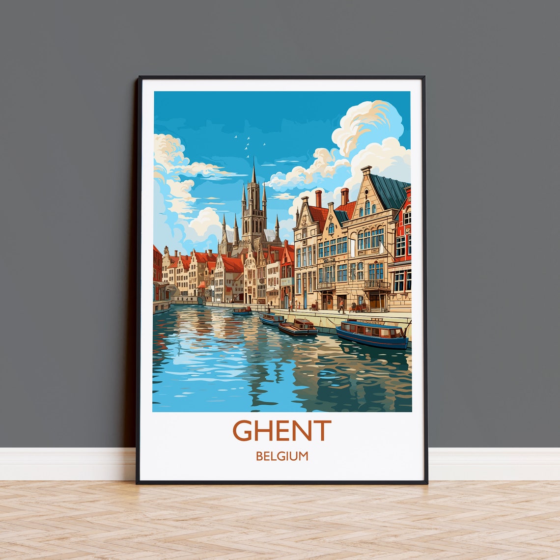 Ghent Belgium Travel Gift Art Print