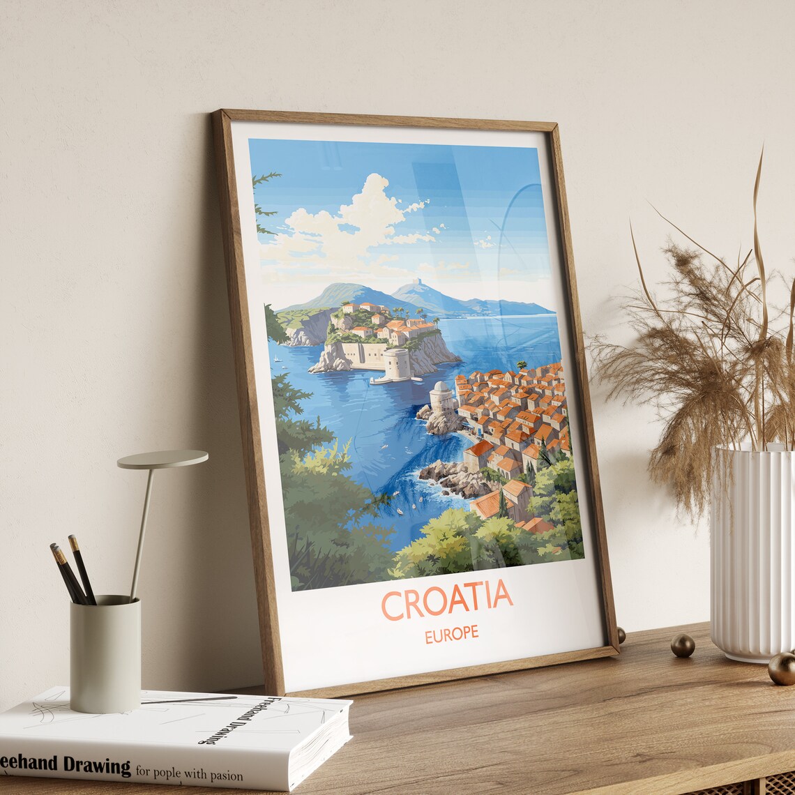 Croatia Travel Poster, Dalmatian Coast Art Print - Image 3