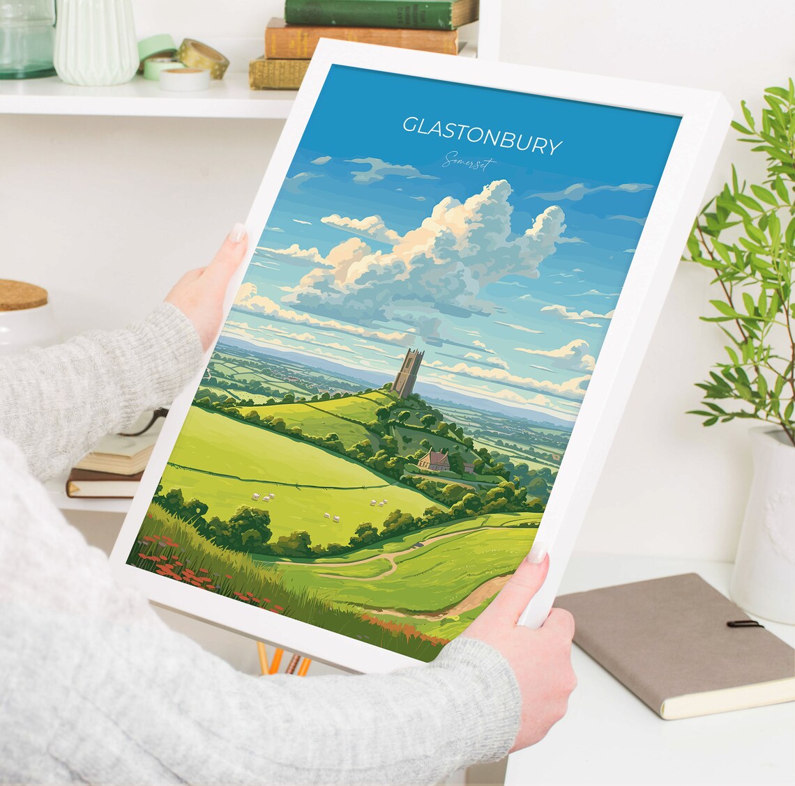 Glastonbury Travel Poster, Somerset England - Image 5