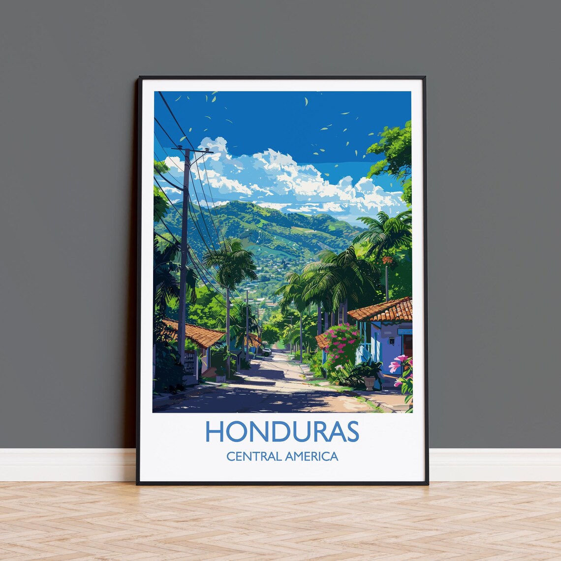 Honduras Travel Poster, Central America Art Print