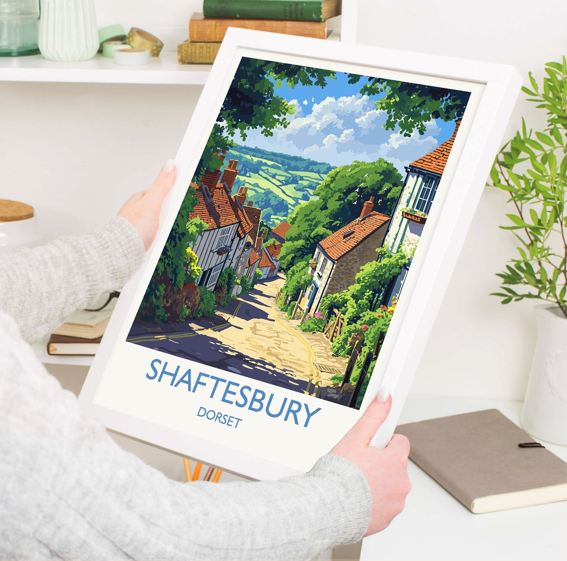 Shaftesbury Travel Poster Wall Art Travel Print Of Shaftesbury England Dorset Coast Art Lovers Gift Shaftesbury Wall Decor - Image 5
