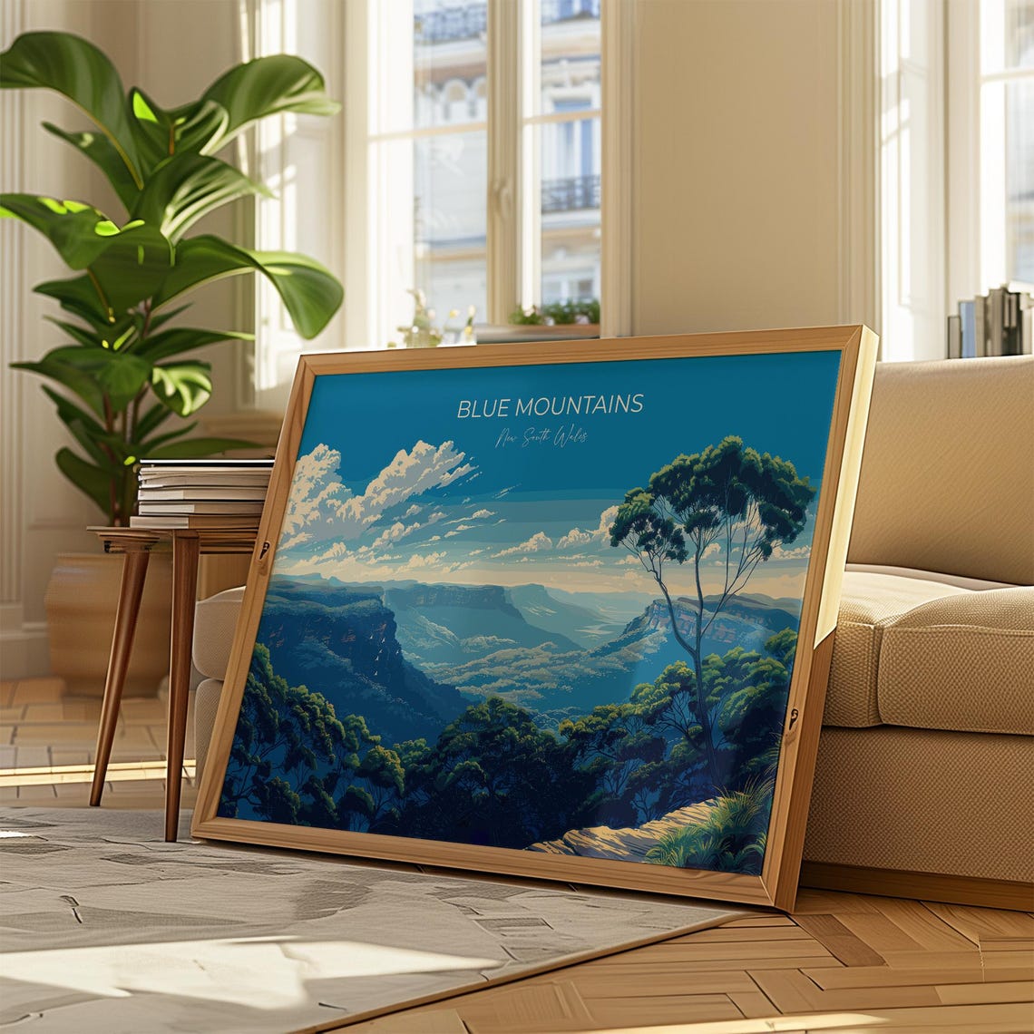 Blue Mountains New South Wales Panoramic Valley Vista Travel Poster - Image 2