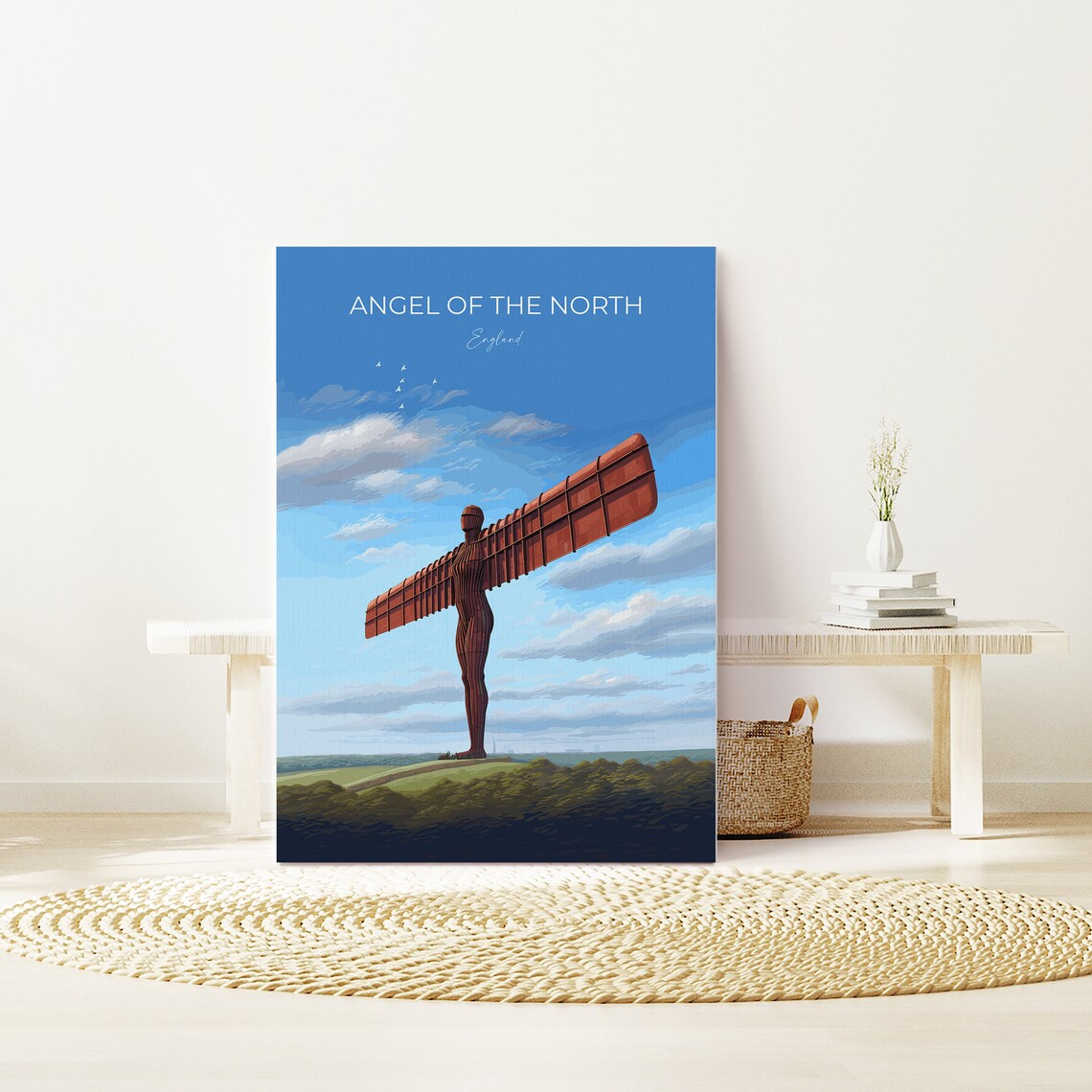 Angel of the North England Steel Sculpture Landmark Travel Poster - Image 4