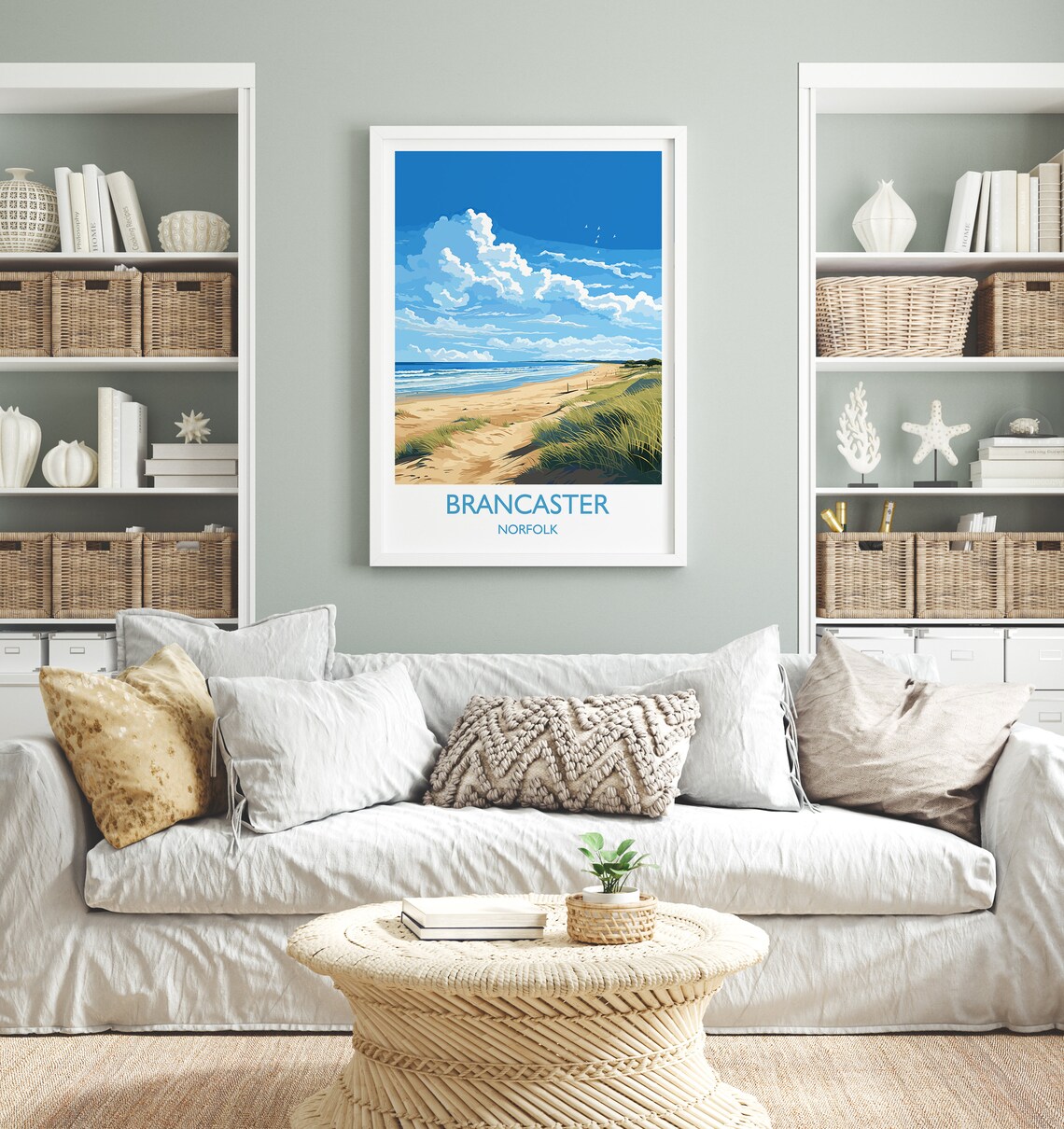 Brancaster Beach Travel Poster, Norfolk England - Image 4