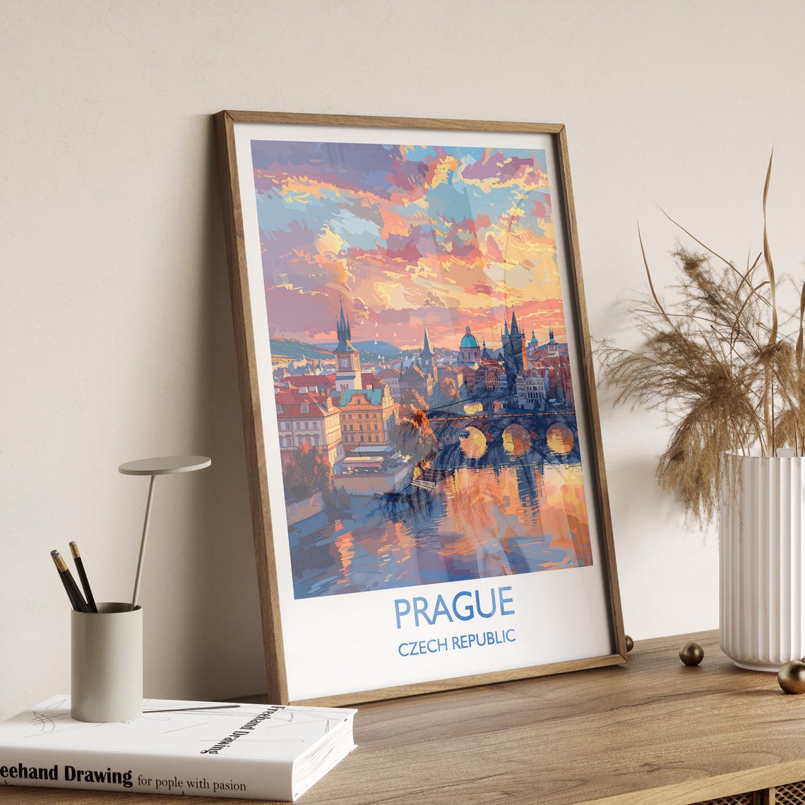 Prague Travel Print Gift Poster - Image 2
