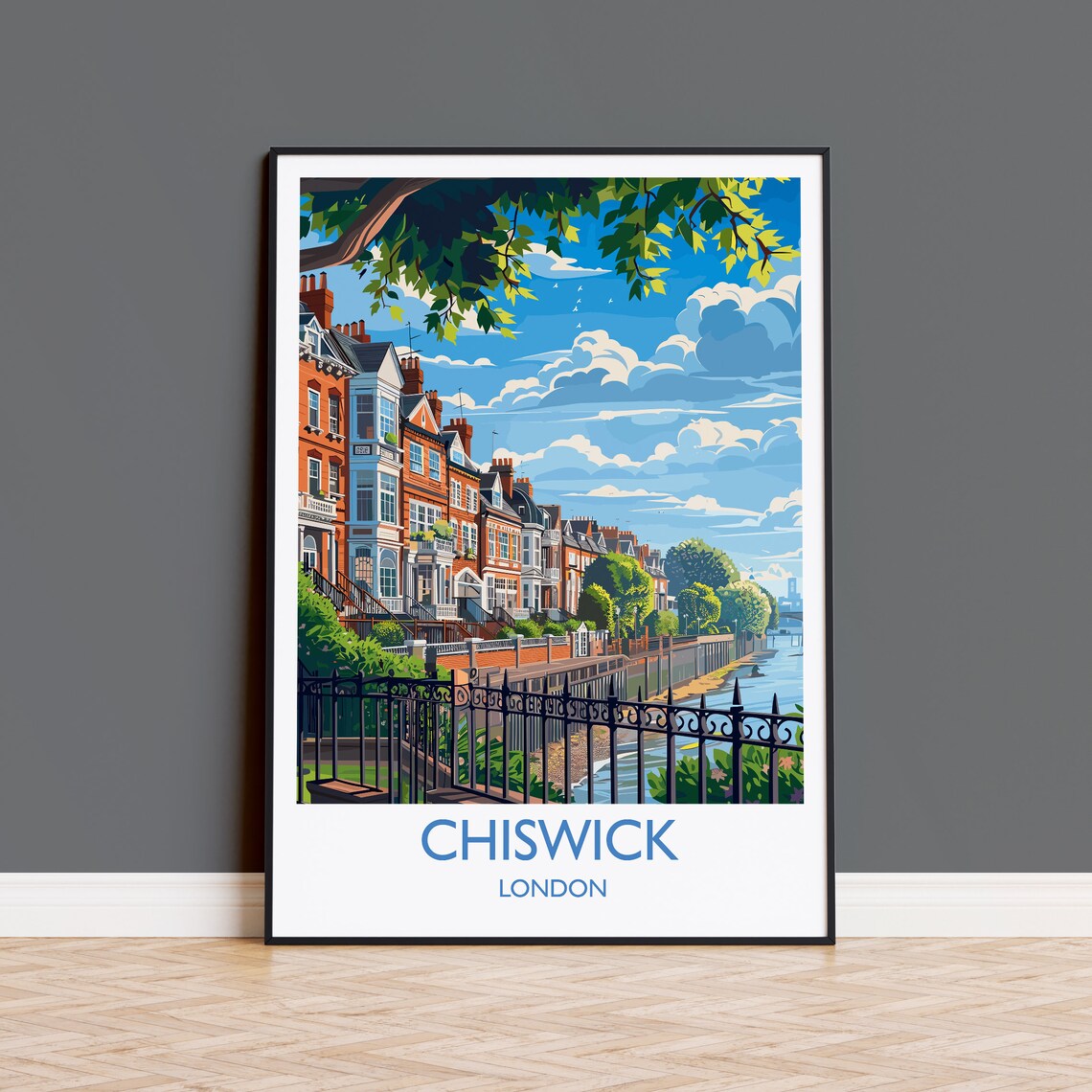 Chiswick London Travel Poster, Travel Poster