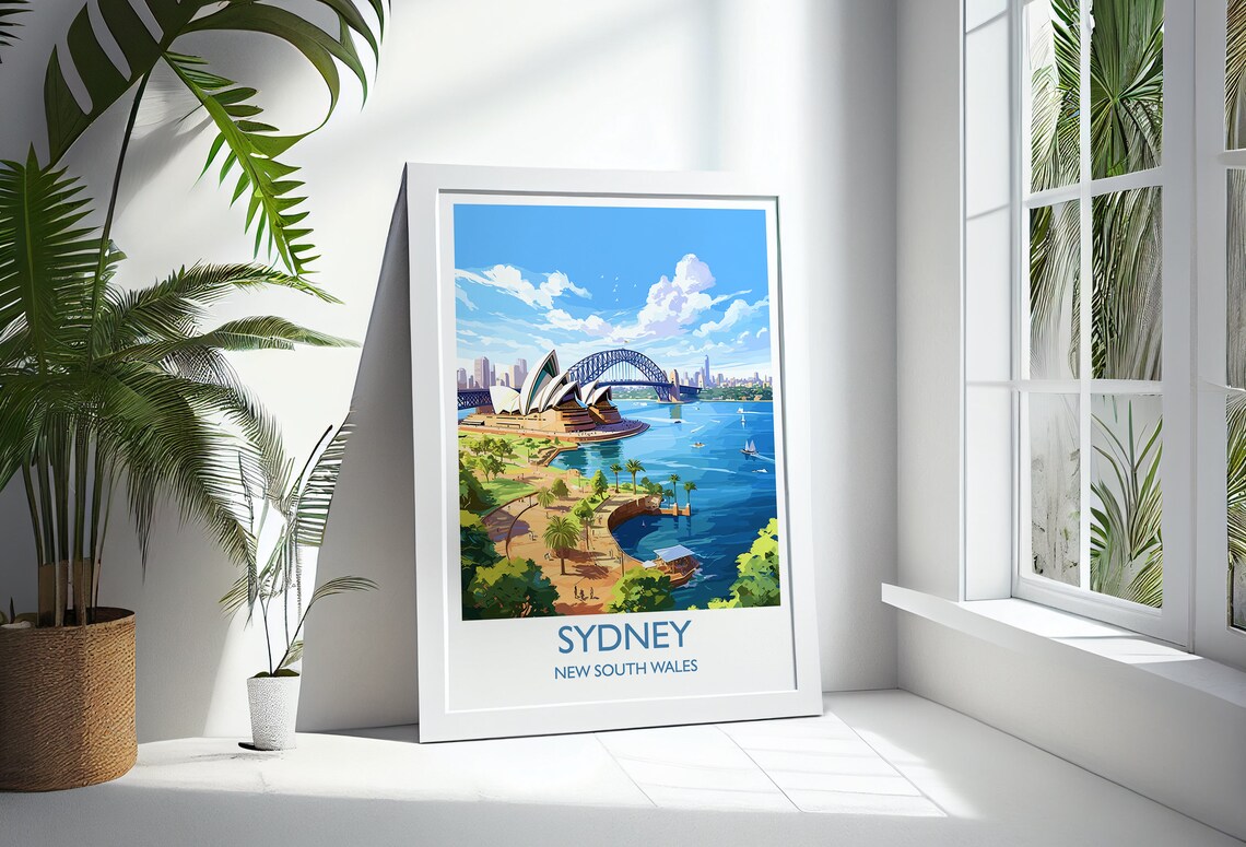 Sydney Travel Poster, New South Wales, Australia - Image 3
