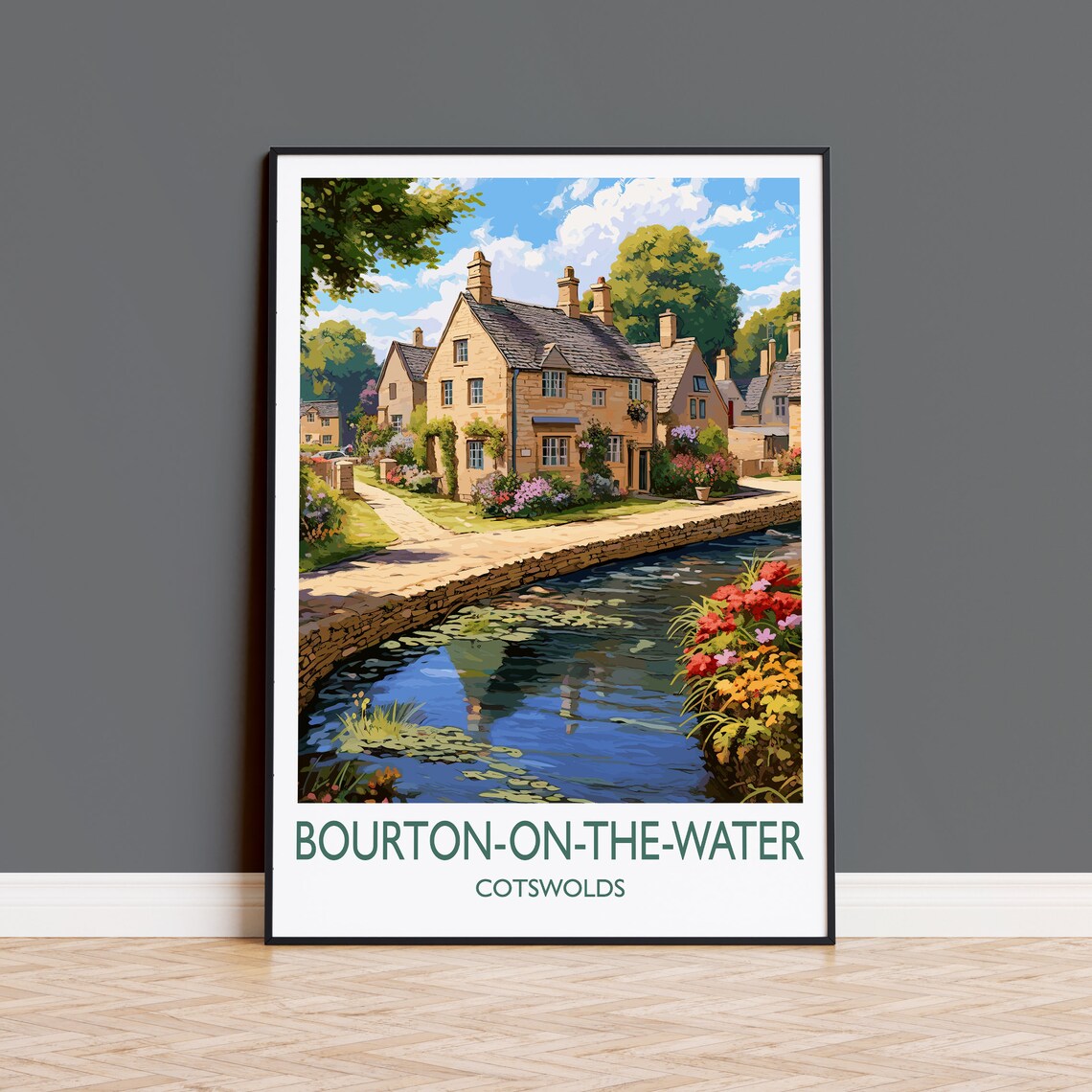 Bourton On The Water Travel Poster, Cotswolds England