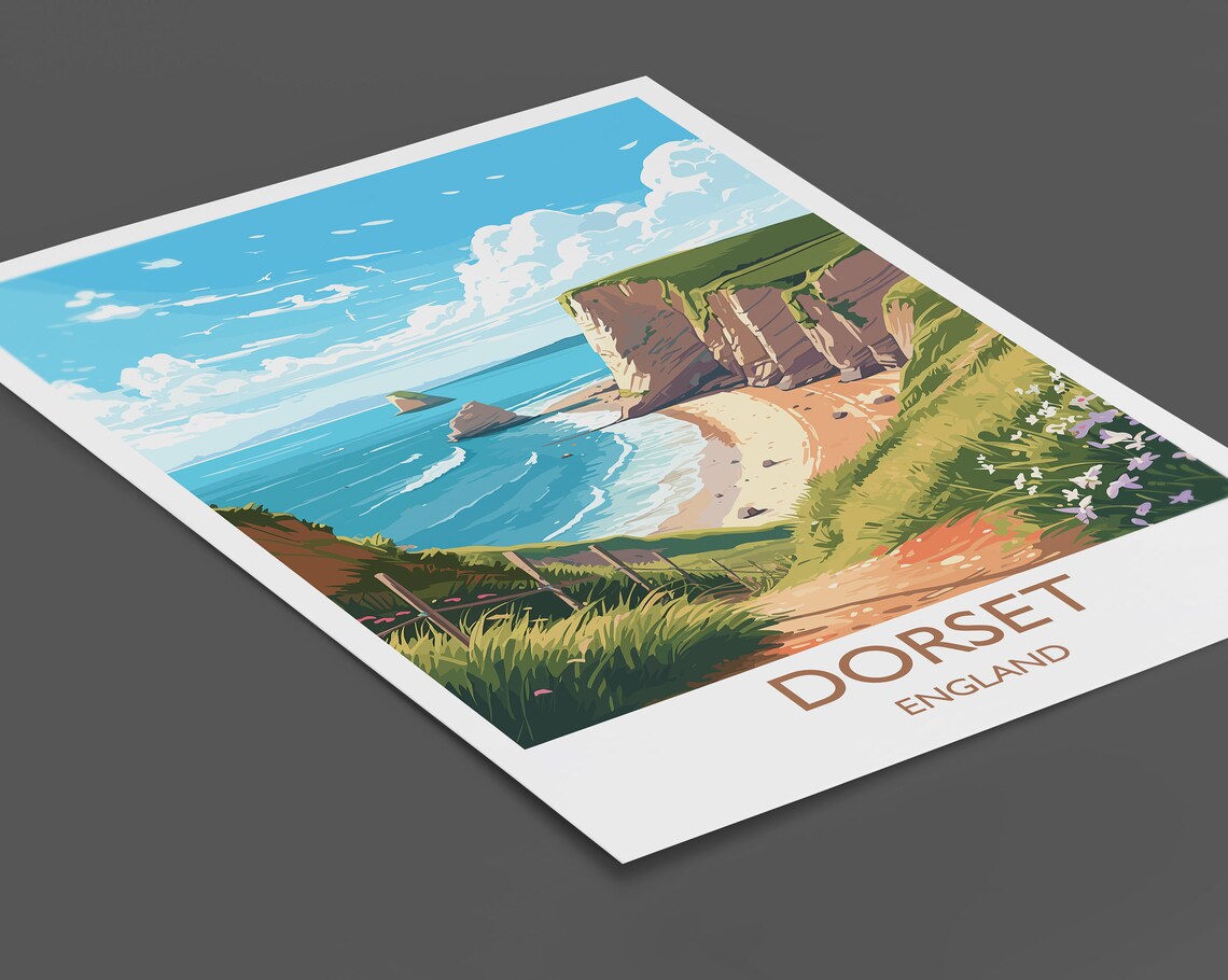 Dorset Travel Poster, England Coast Art Print - Image 2