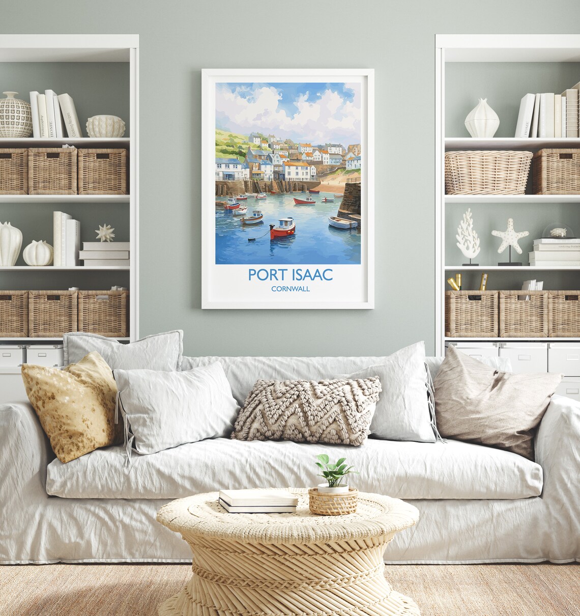 Port Isaac Travel Poster, Cornwall England Art Print - Image 4