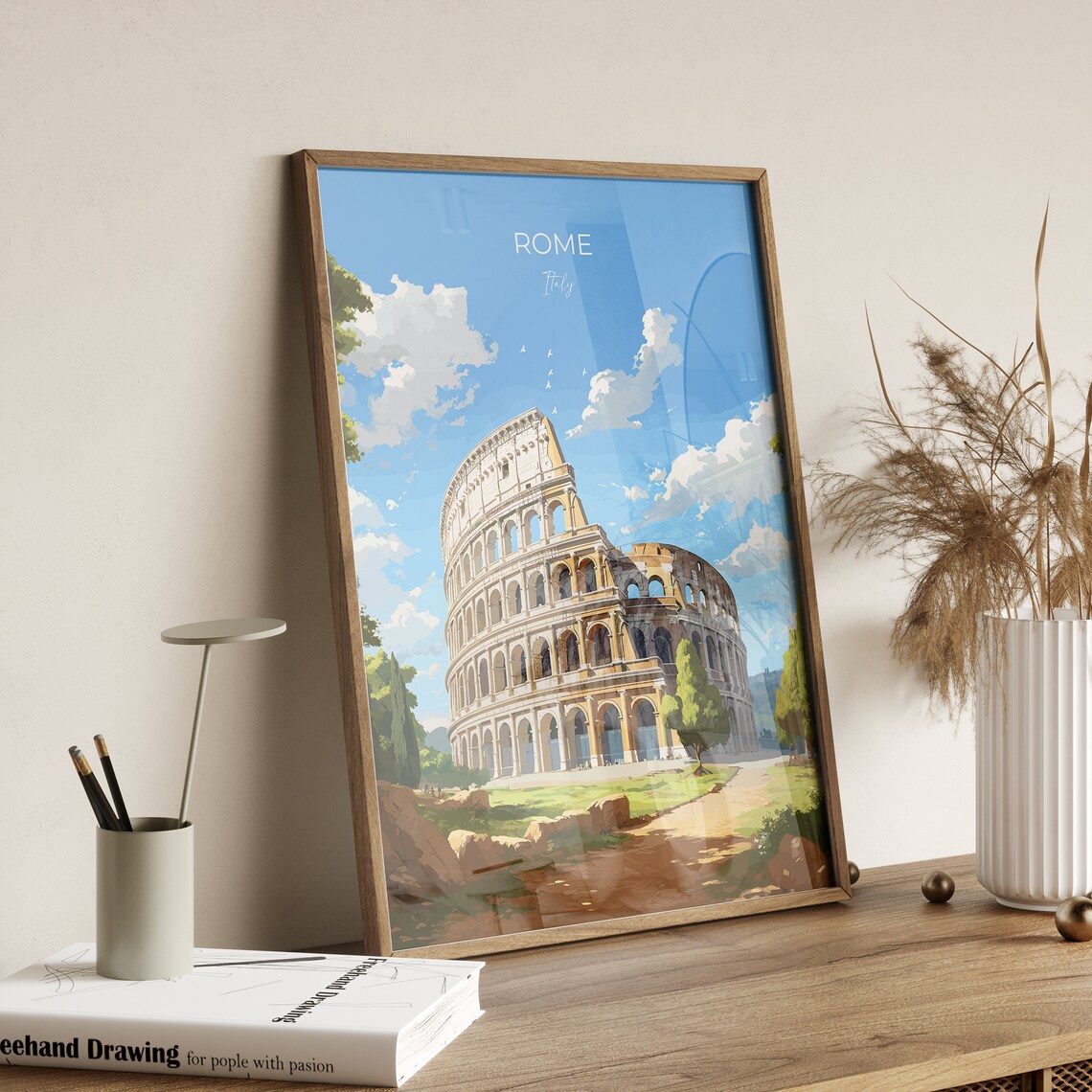 Rome Italy Iconic Ancient Colosseum Landmark Grand Travel Poster - Image 2