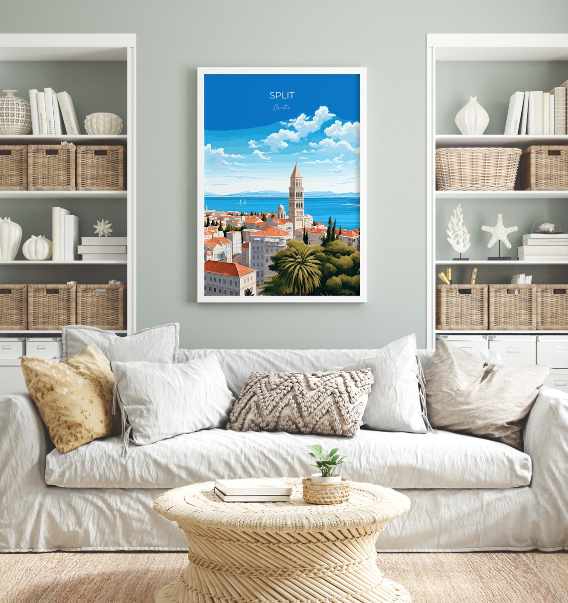 Split Historic Bell Tower Croatia Old Town Adriatic Sea View Poster - Image 4
